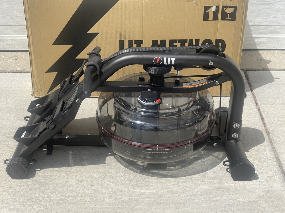 NEW LIT METHOD WATER ROWER STRENGTH MACHINE, MISSING PARTS DAMAGED