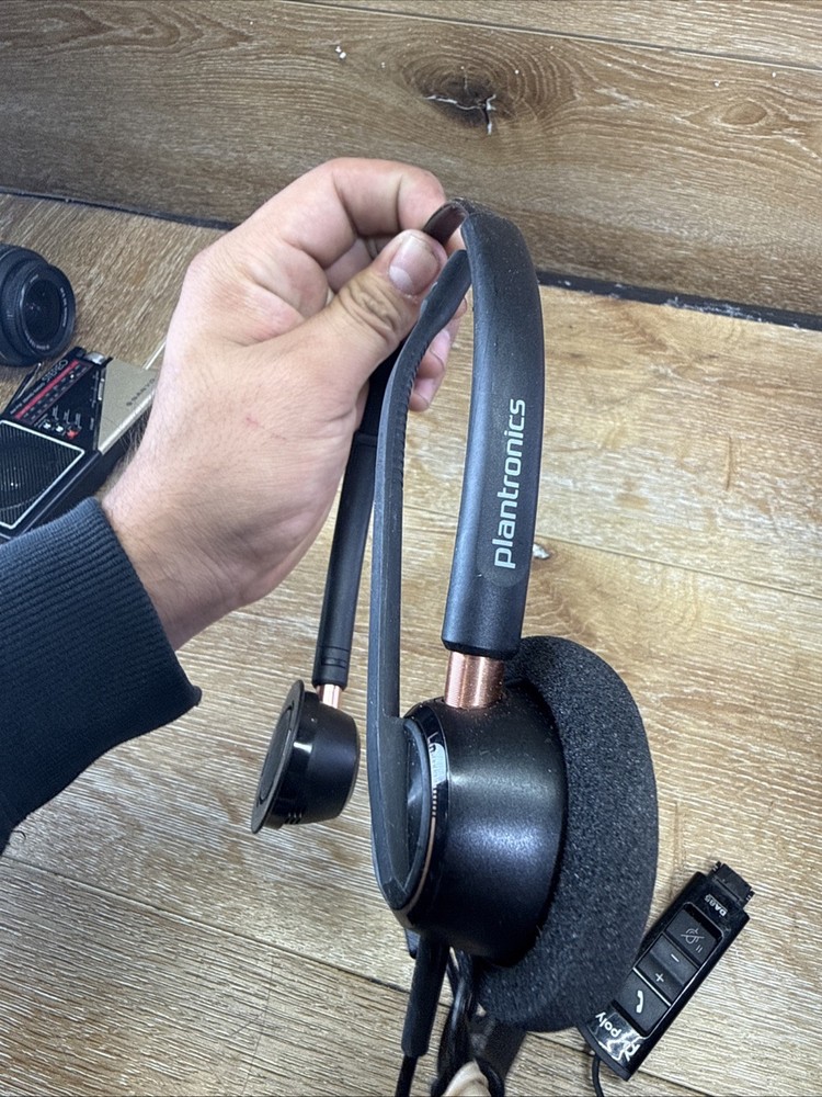 Plantronics Encore Pro HW520 Binaural Headset + Poly DA85-M USB Audio Processor