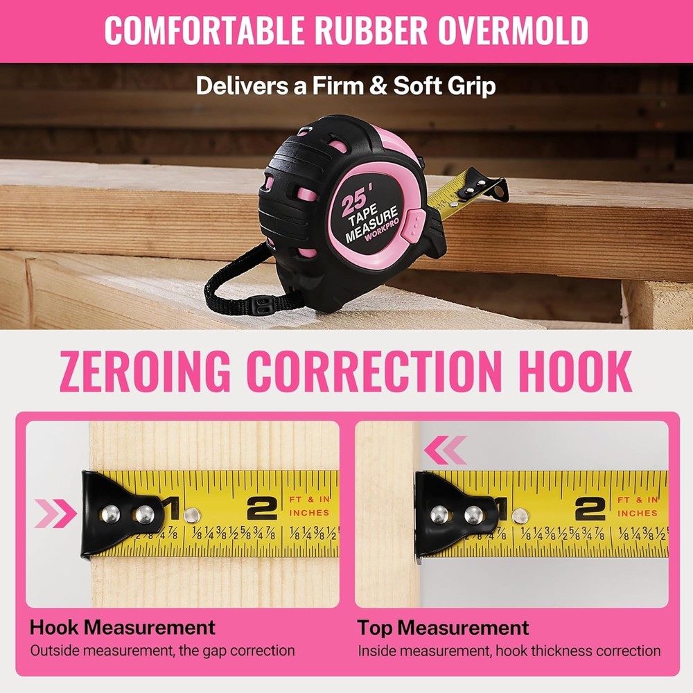 Tape Measure Retractable Compact Magnetic Hook Accuracy Tool