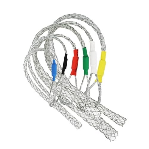 6pcs Cable Pulling Socks Set - Wire Grip Mesh Sleeves for 4-25MM Cables