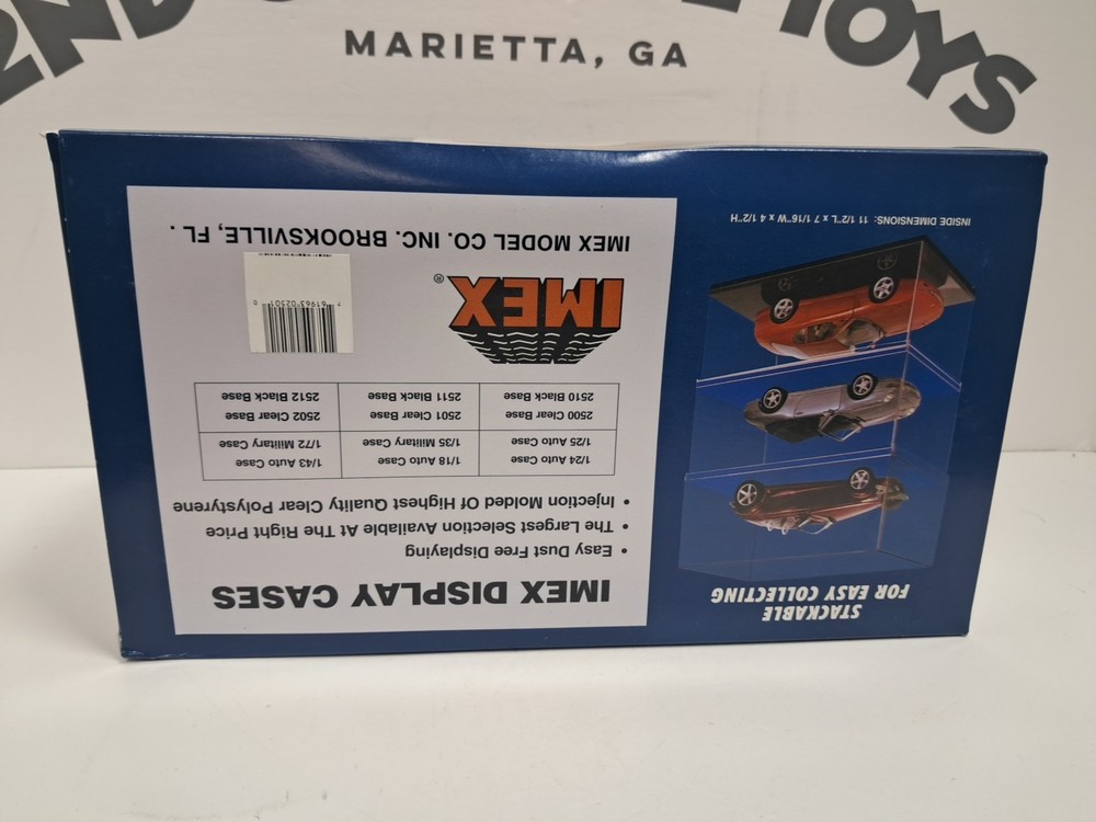 IMEX Display Case - 1/18 Auto & 1/35 Military - Clear/Stackable 2511 Black Base