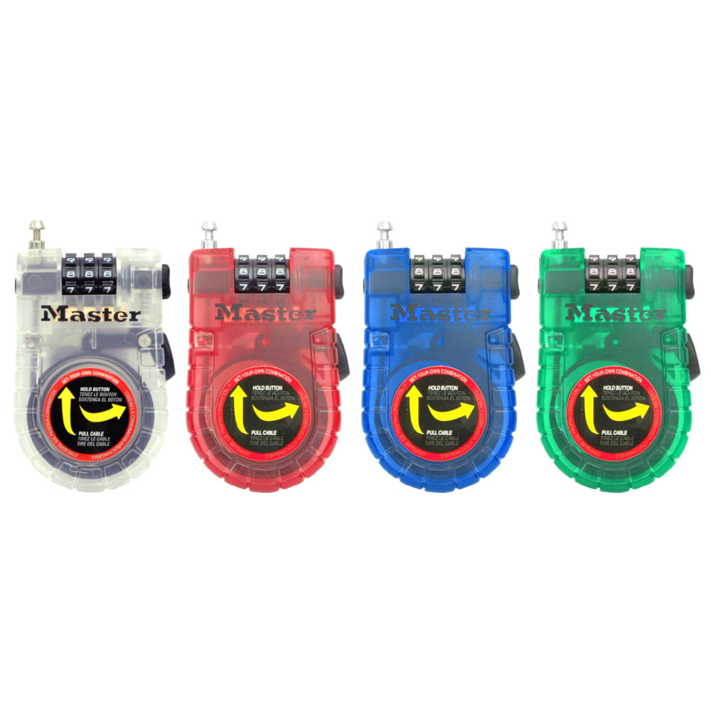 Master Lock Combination Retractable 3 ft Cable Lock 4605D