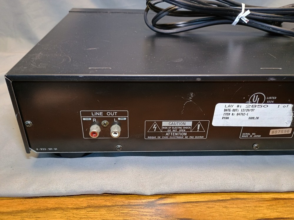 Sony cdp-19 1990 vintage cd compact disk player