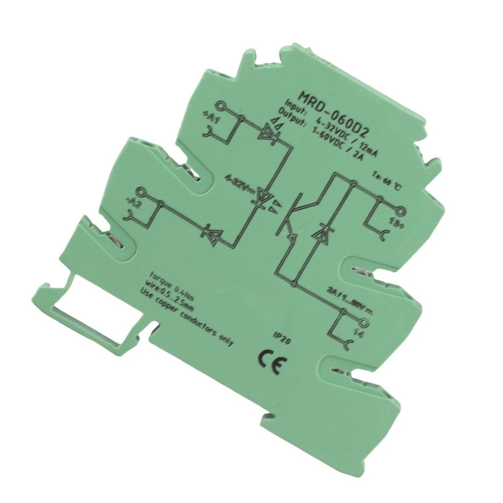 6.2mm DIN Rail Solid State Relay Module 432VDC Input Normally Open LED