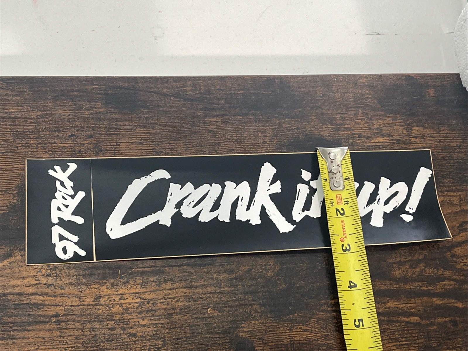 1980's FM 97 Rock Crank it UP Bumper Sticker KLOL K101 Houston TX Radio Station