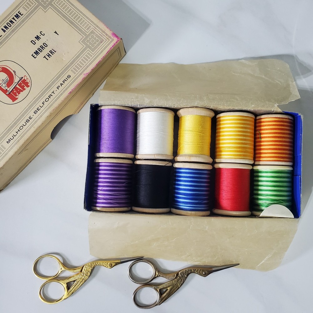 Dollfus Mieg PPAFF Machine Twist DMC Special Quality Embroidery Thread 10 Spools