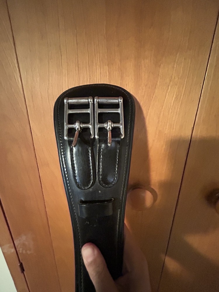 prestige black leather girth