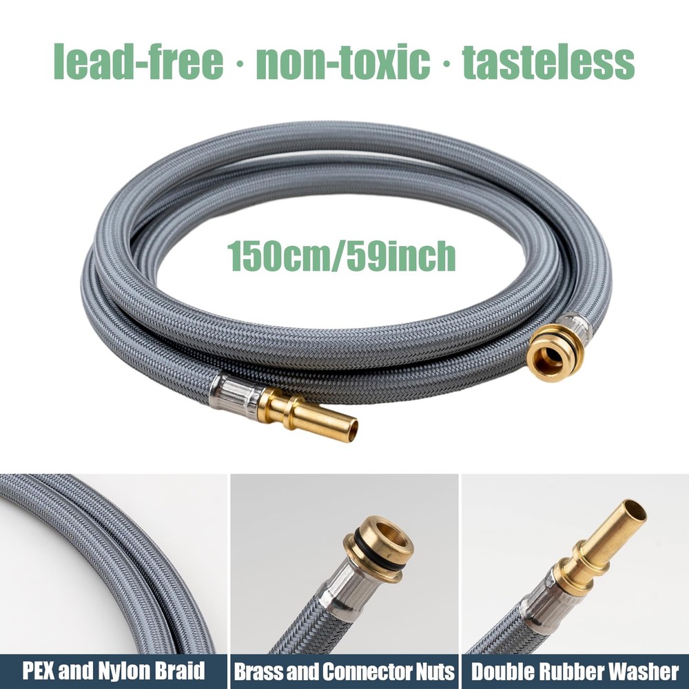 88624000 Pull-Out Hose for Hansgrohe Kitchen Faucets, Pull Down Spray Gray