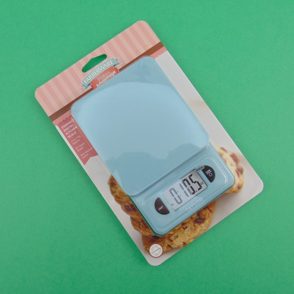 Farberware Baking Advantage Digital Kitchen Scale Compact Aqua Green Taylor