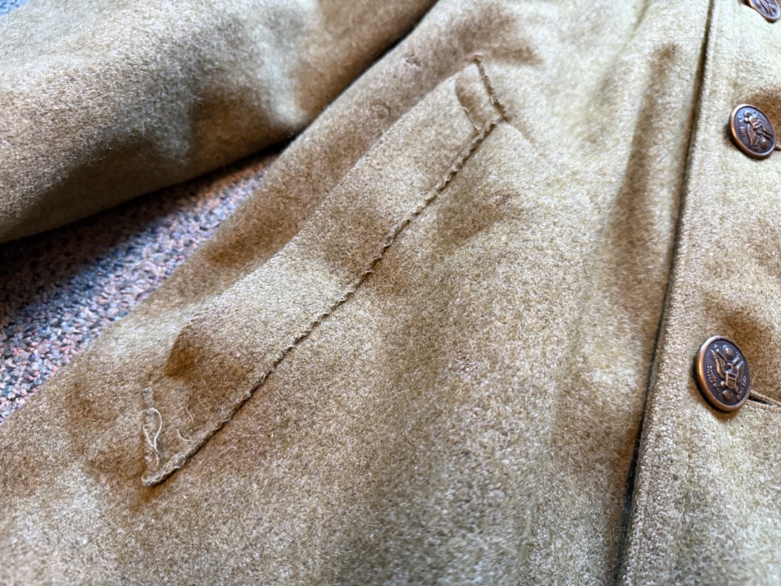 ORIGINAL WWI US ARMY WINTER M1917 GREATCOAT OVERCOAT- MEDIUM 40R