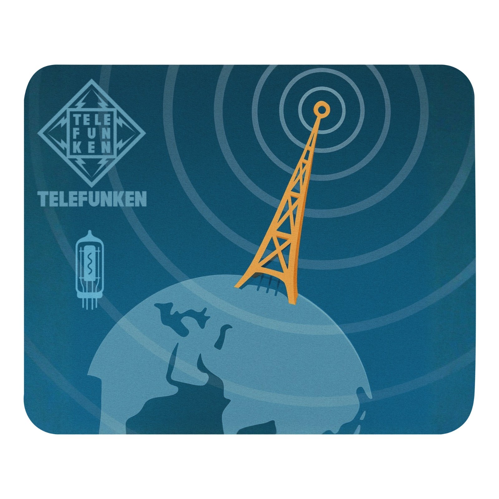 Vintage Style Mouse Pad – TELEFUNKEN Radio Tower - NEW 9.5"x7.75”
