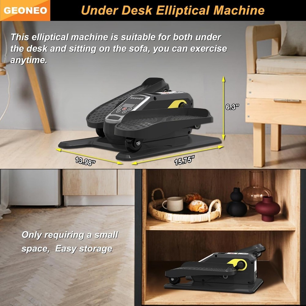 Under Desk Elliptical Machine Electric Elliptical Exerciser Senior Quiet & Small