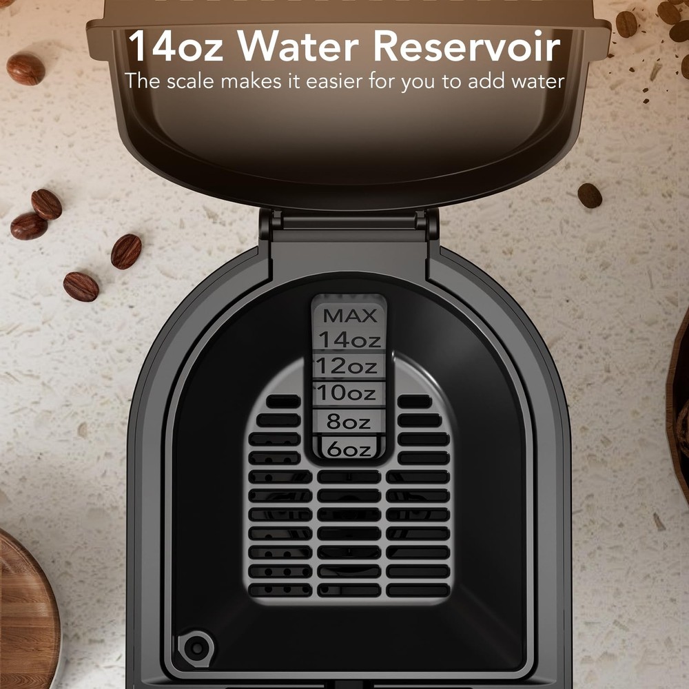 Single Serve Coffee Maker – Brew with Coffee Pods & Grounds, Compatible with ...