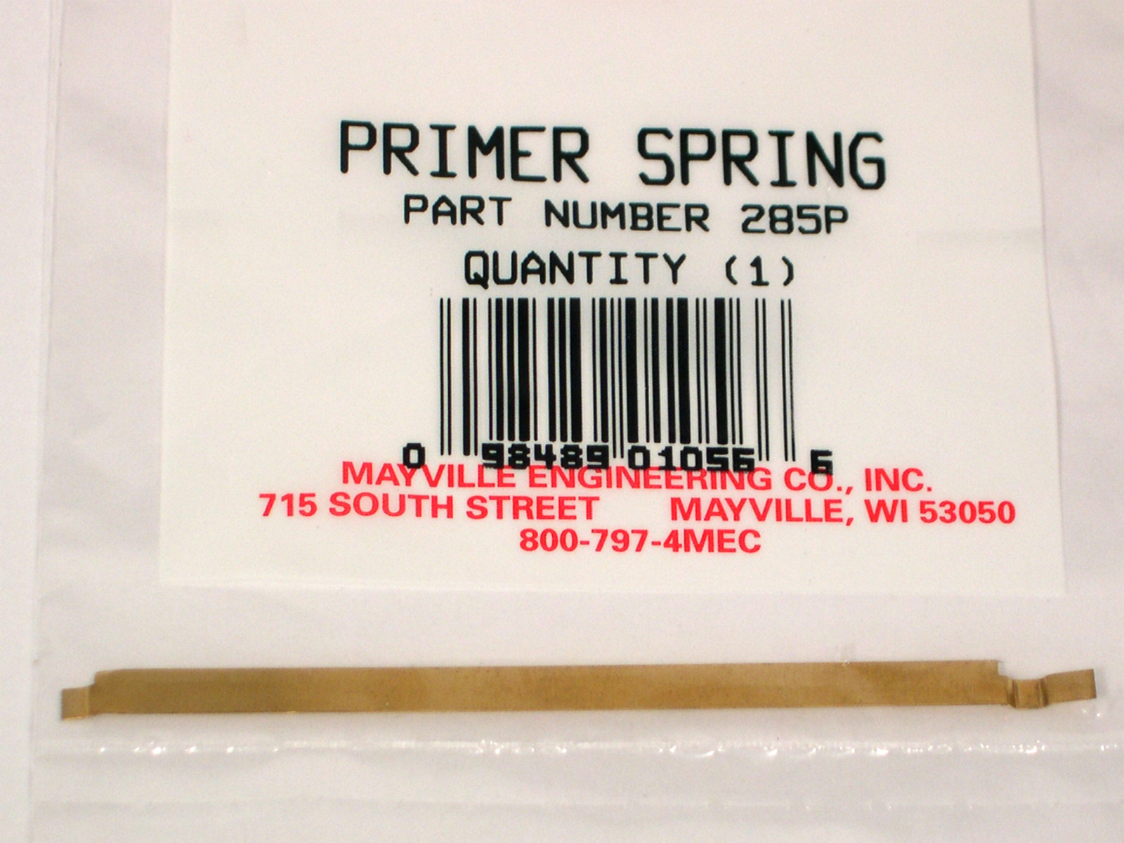MEC Primer Feed Spring #285P