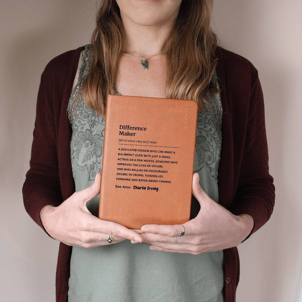 Personalized Difference Maker definition Journal Coworker mentor birthday Gift