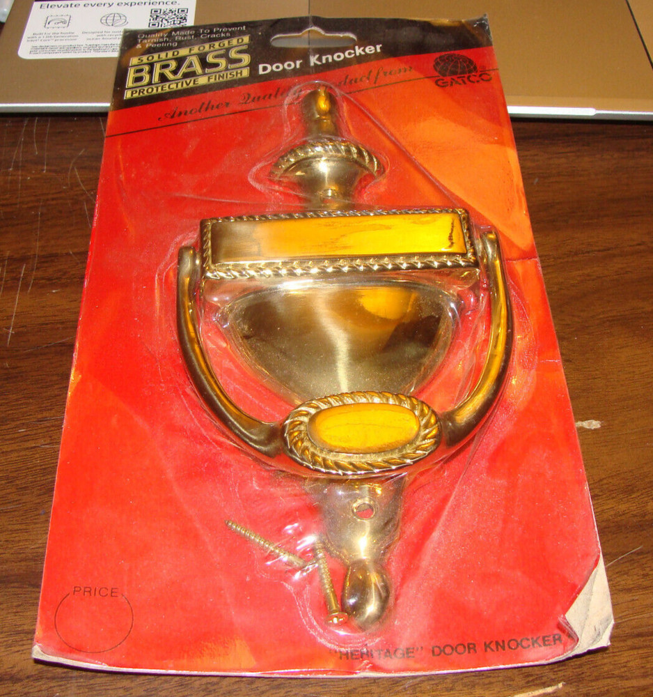 Solid Brass Door Knocker 7” Wide 5” Tall