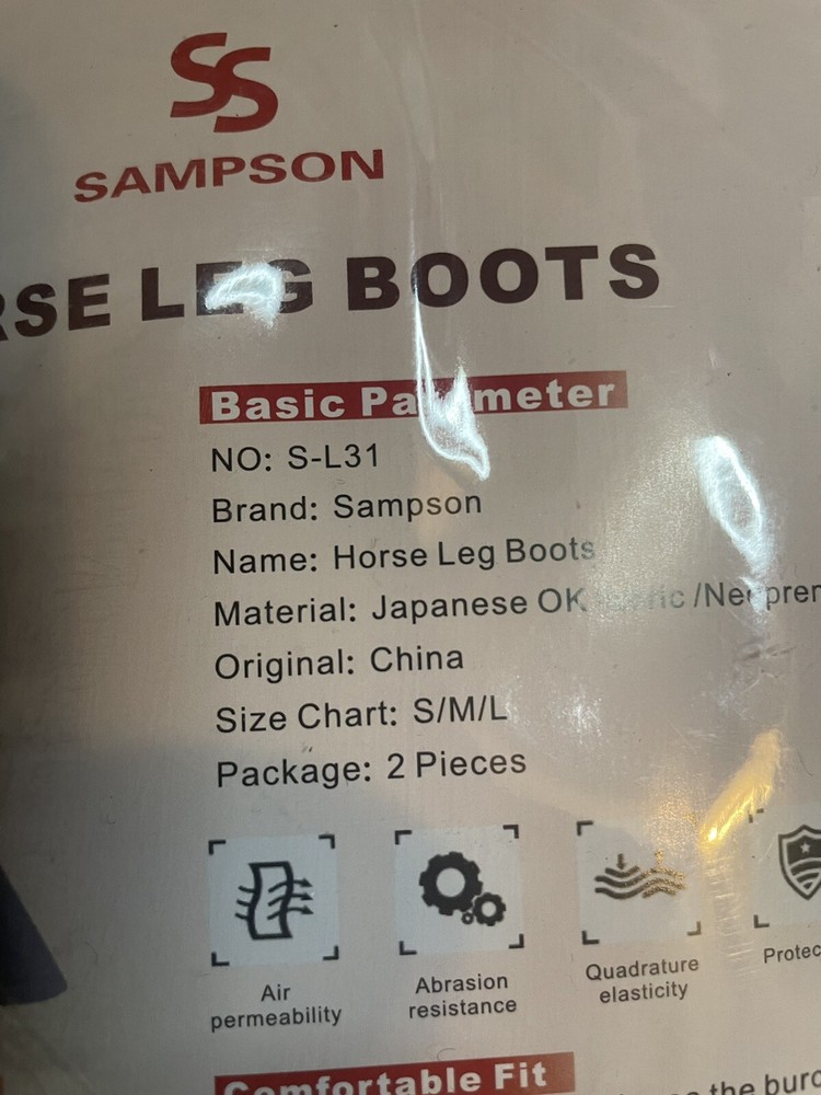 Sampson horse leg boots Size Medium