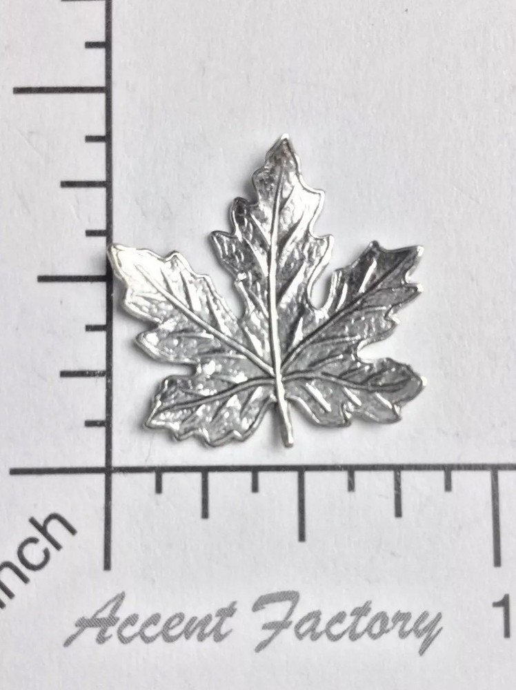 33334 - 3 Pc Small Maple Leaf Jewelry Finding Matte Silver Oxidized
