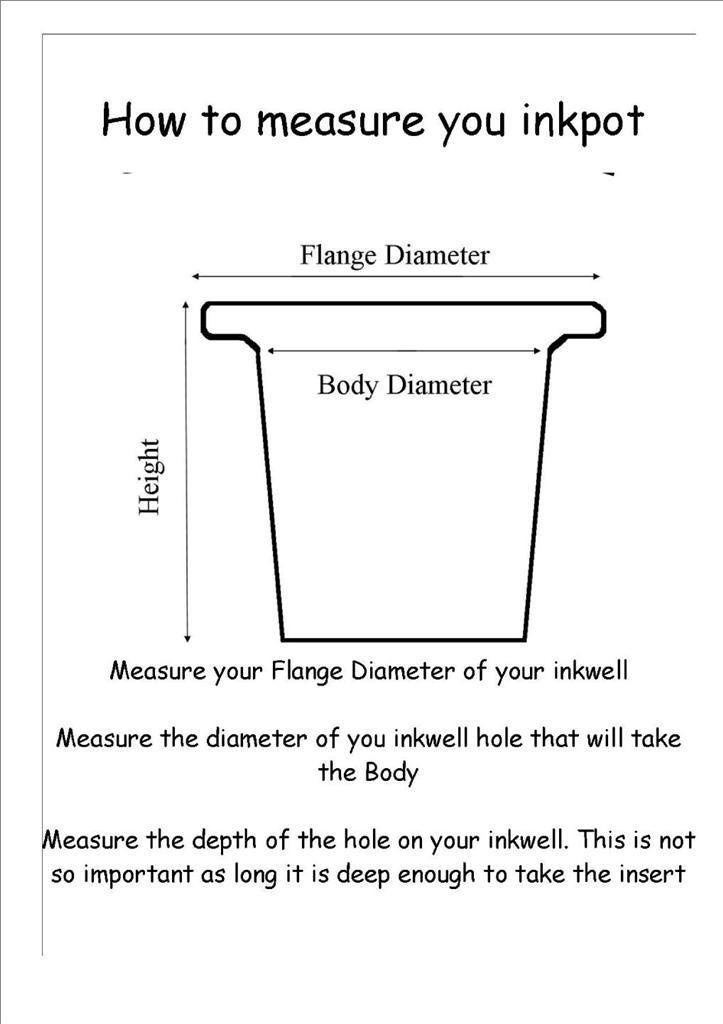 5 Black China Inkwell inserts Porcelain inkpot liners Choose Any 5 From 11 sizes