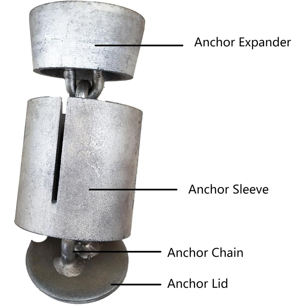 2 Floor Anchor Pot Sleeve Anchor Pots for Auto Body Frame Machines Pulling Posts