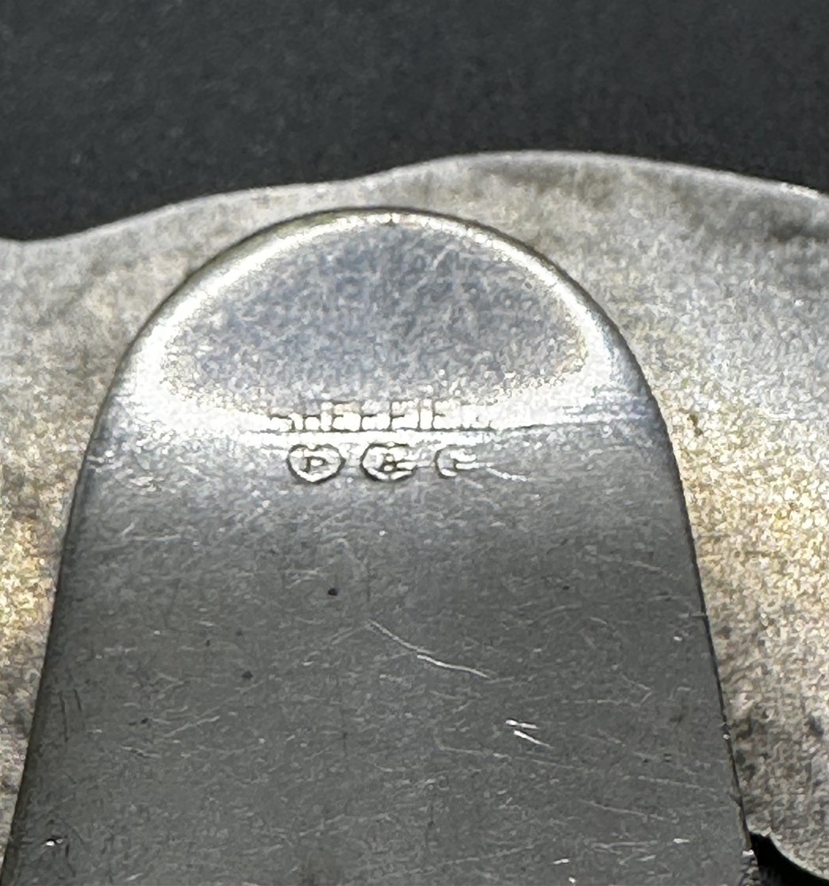 Sheffield Collie Dog Money Clip Silver Plated Stamped with P & B