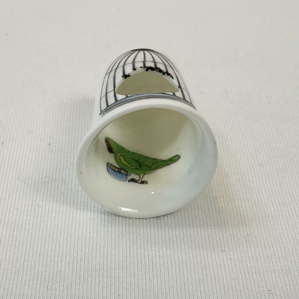 Birchcroft Fine Bone China Birdcage With Open Door Thimble