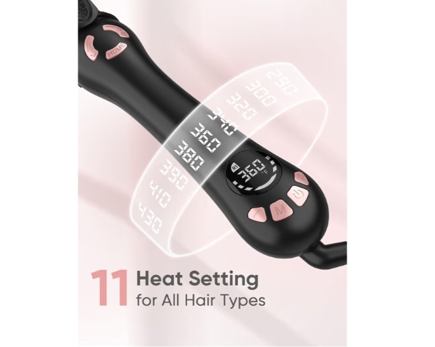 New Version Lanvier Rotating Curling Iron 1 Inch Automatic Curling Wand