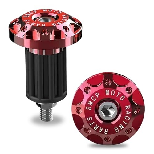Universal Motorcycle Bar End Plug, Shockproof Handlebar End Caps, 2 PCS Red