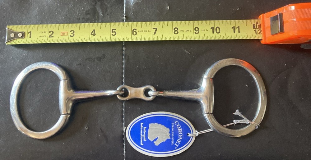 NEW Coronet French Link Flat Ring Eggbutt Horse Snaffle Bit  5.3/4”