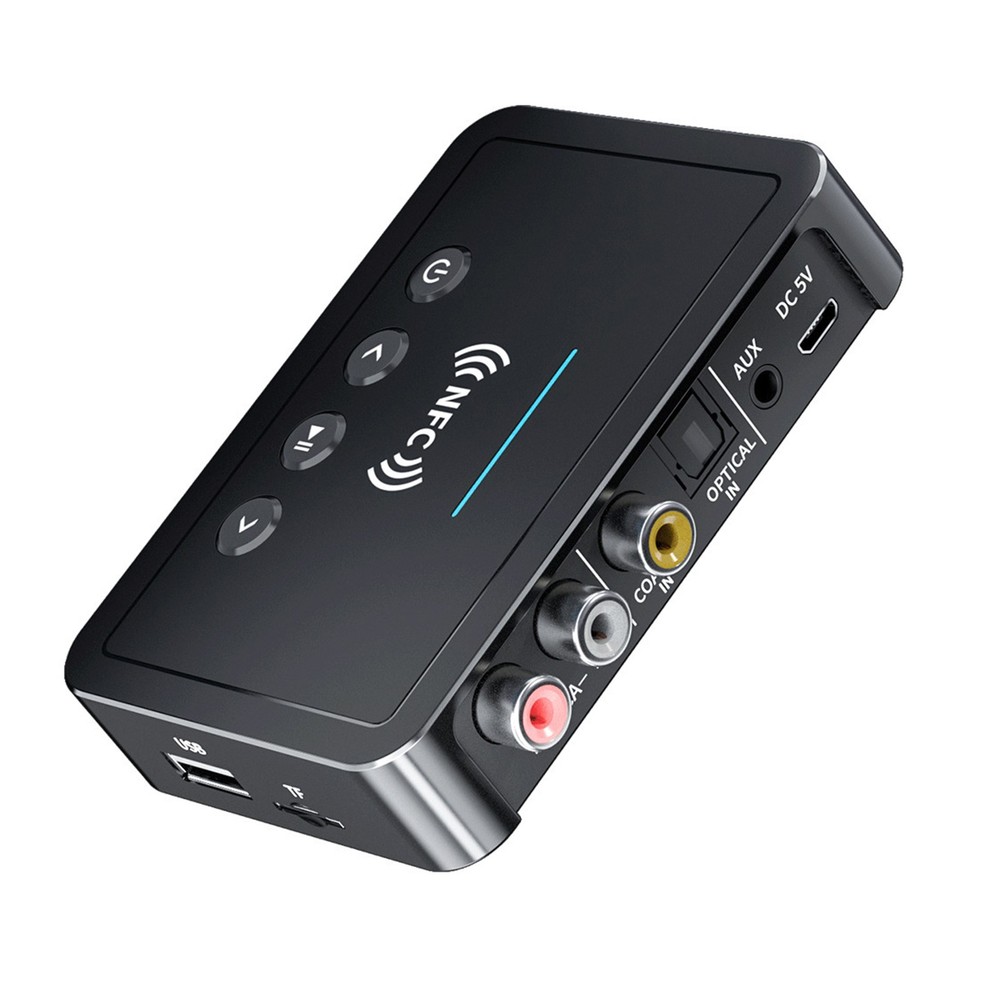 DC 5V Play&Plug AUX/RCA/Optical/Coaxial Bluetooth Receiver Adapter Support NFC