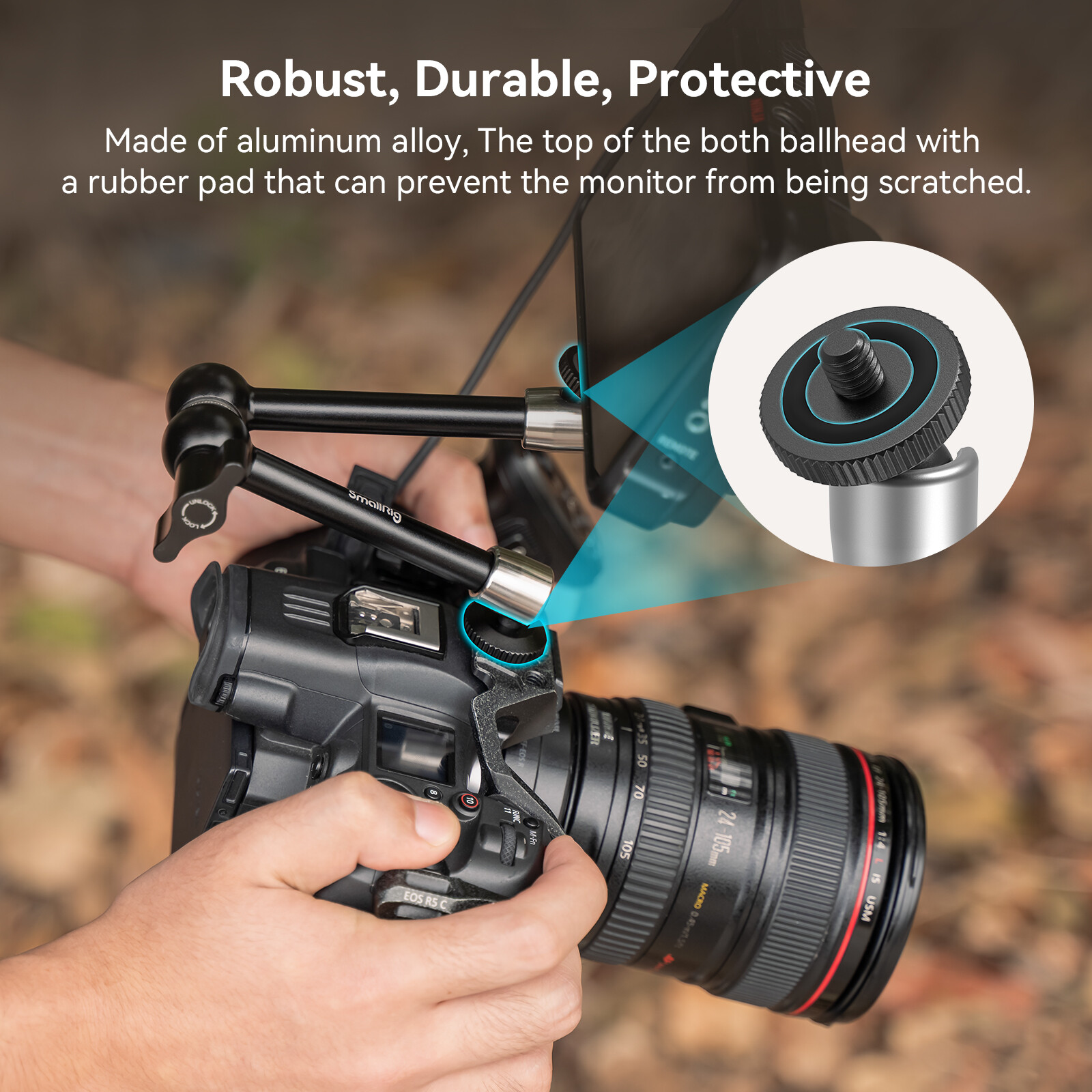 SmallRig 9.8 Inches Articulating Magic Arm+Super Clamp Mount for Monitor|Camera