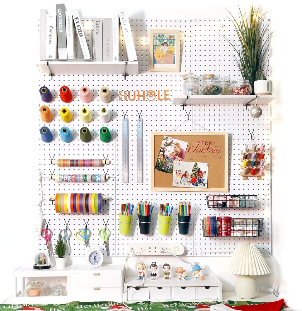 40 Count J-Hook Set - Durable Silver Pegboard Hooks for Effortless Organization