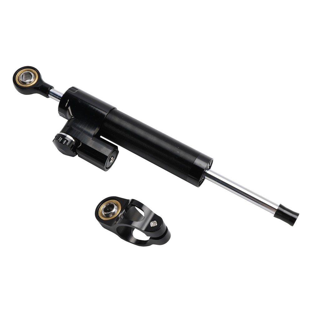 Universal Motorcycle CNC Adjustable Steering Damper Stabilizer Top Black US