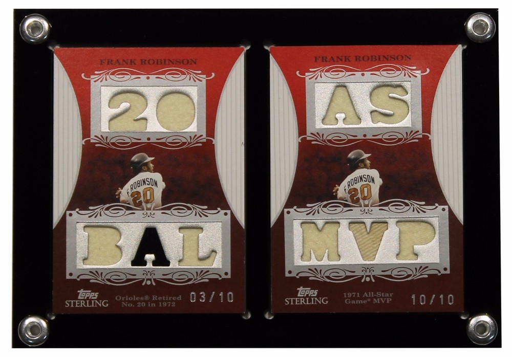 2 Card Side by Side Display Holder Case with Divider & With Black Steel Screw