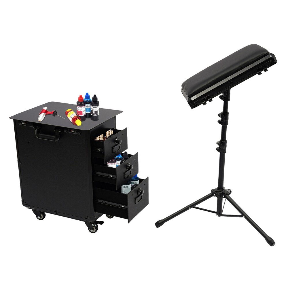 Rolling Makeup Case with Combination Lock Makeup Case with 4 Universal Wheels