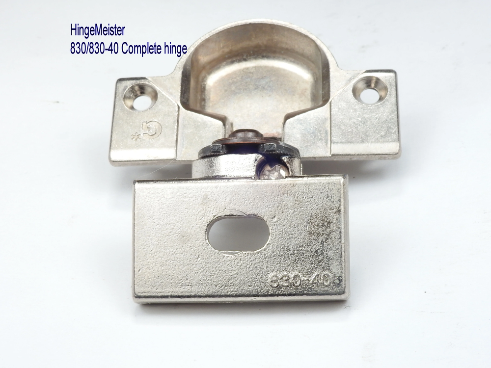 Grass 830-40 Nickel Hinge and mounting plate - Complete Hinge