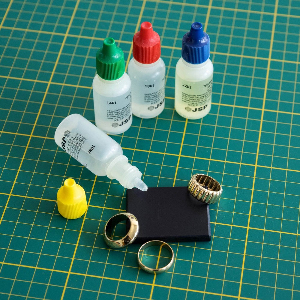 ToolTreaux 10k 14k 18k 22k Complete Gold Testing Kit with Testing Stone 5pc