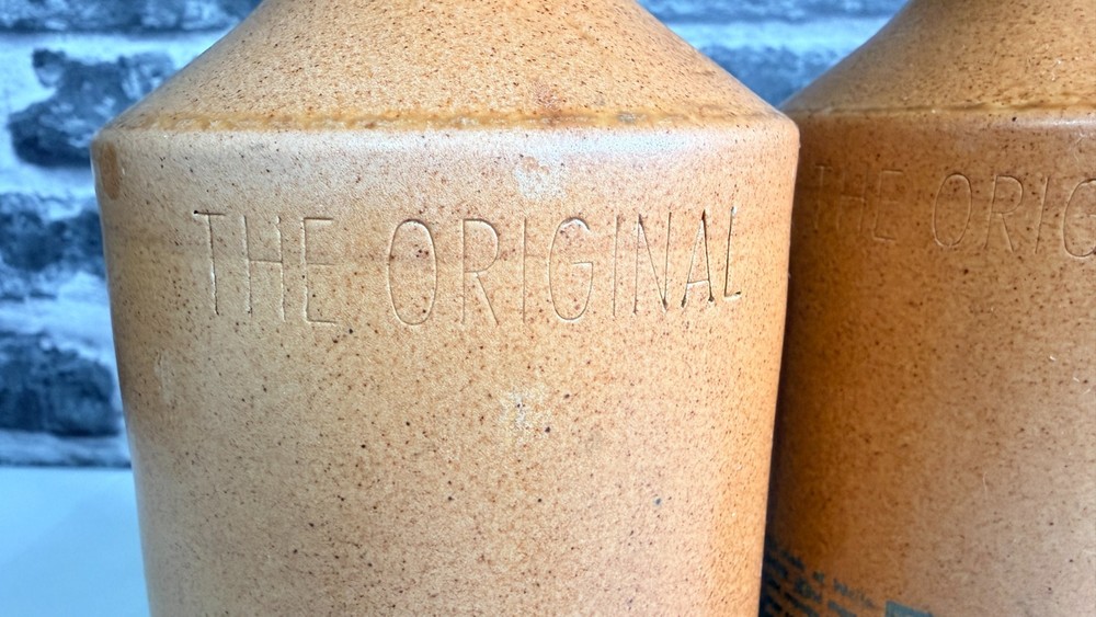 Norfolk Punch stoneware bottles x2
