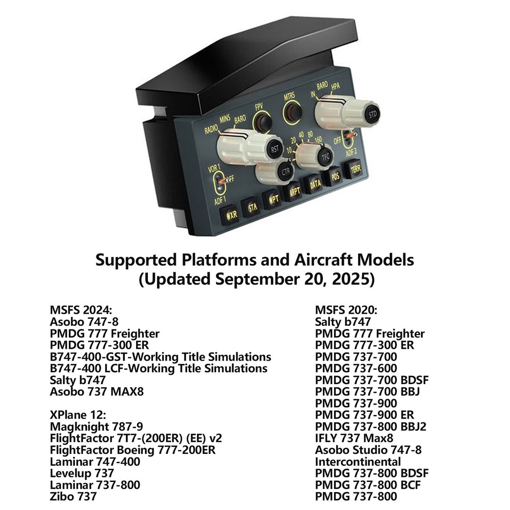 WINWING PDC 3N Flight Control Panel for X-Plane MSFS Flight Simulator