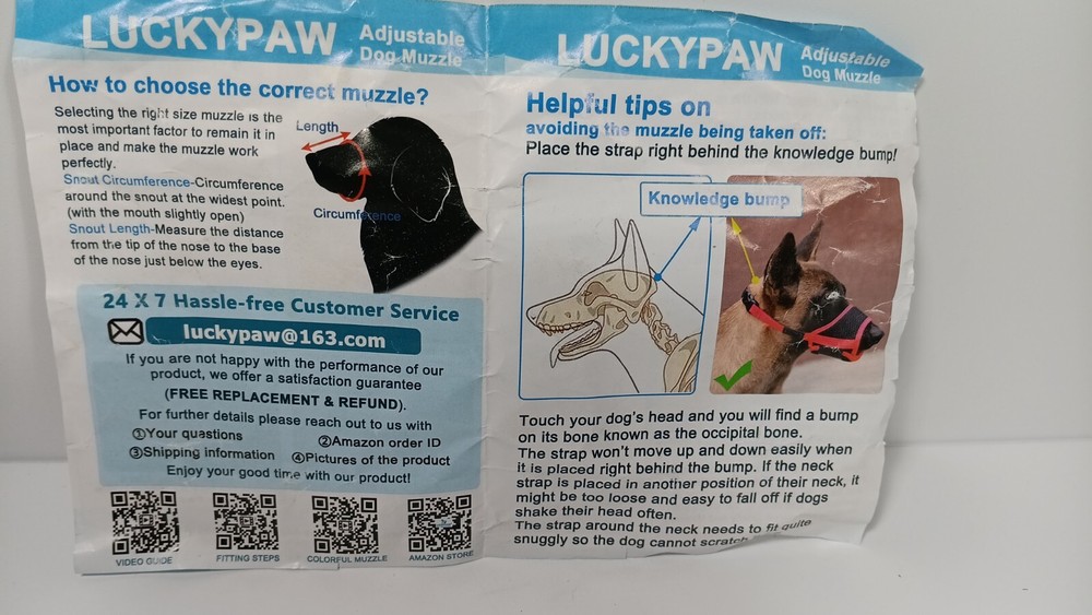 Lucky Paw Adjustable Comfortable Mesh Muzzle Black Red Size Small Dog