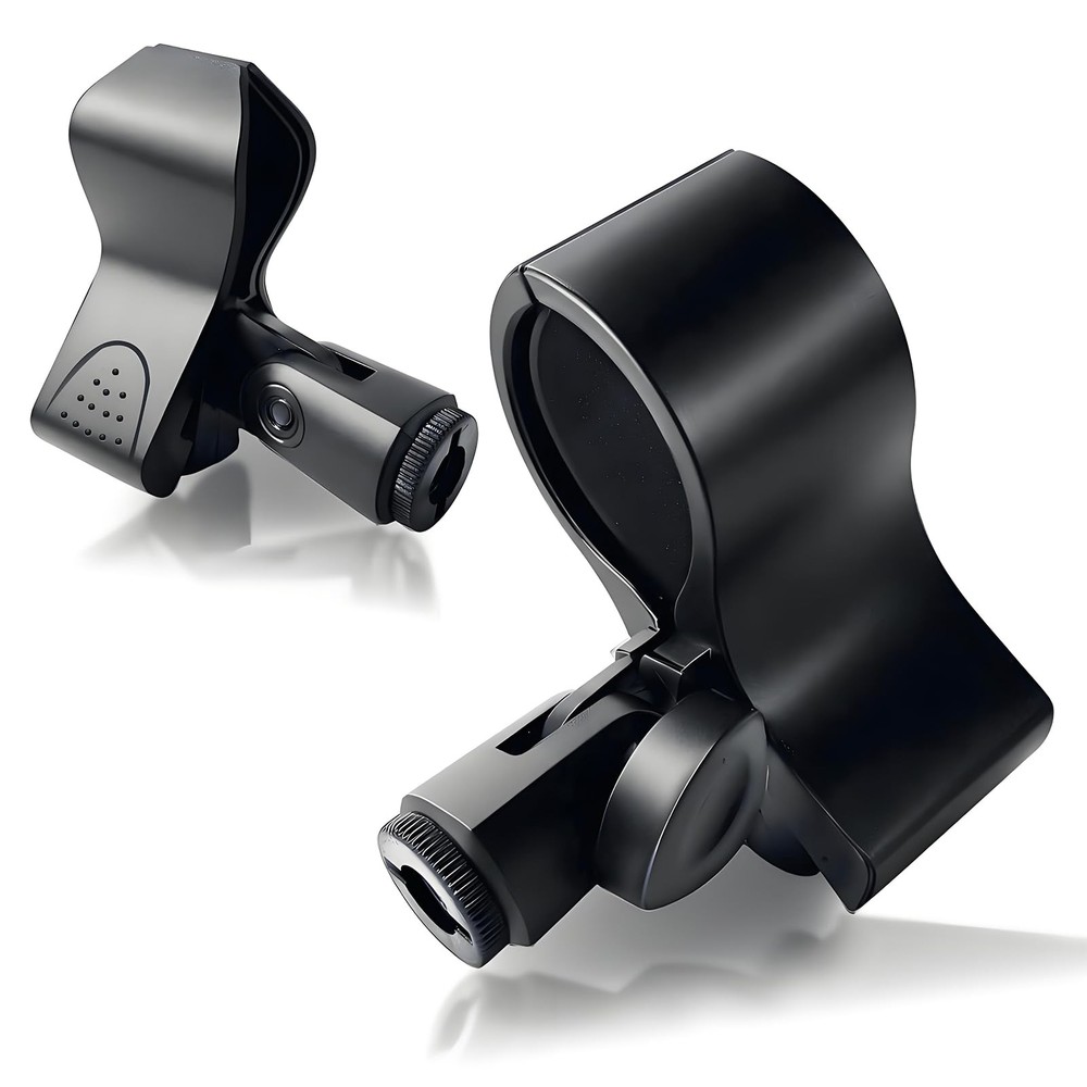 2 Pack Microphone Clips, Durable and Adjustable Mic Clip for Stand, Compatibl...