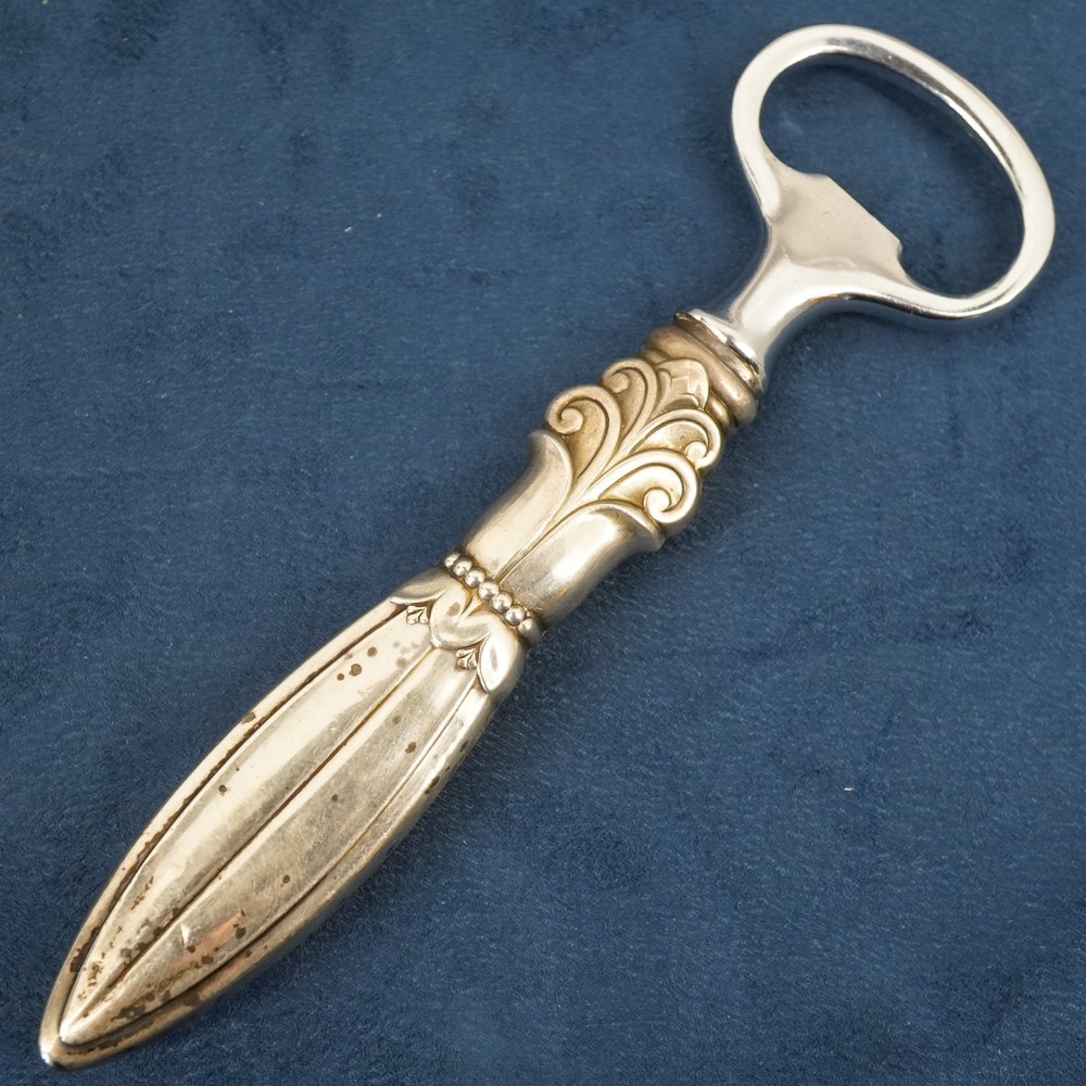 Danish-Style Silver Handled Bottle Opener - Free Shipping USA