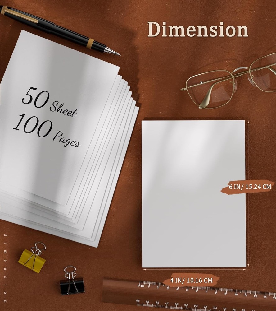 Note Pads 4x6 - Notepad - 10 - 50 In-10 Pack-50 Sheets-Blank, White