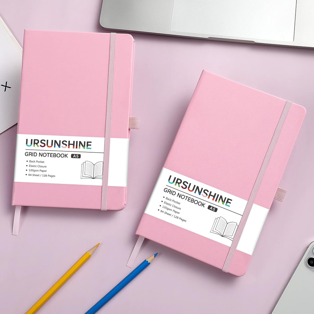 Graph Grid Paper Notebook/Journal - Classic Journal/Notebook with Ribbon Divider