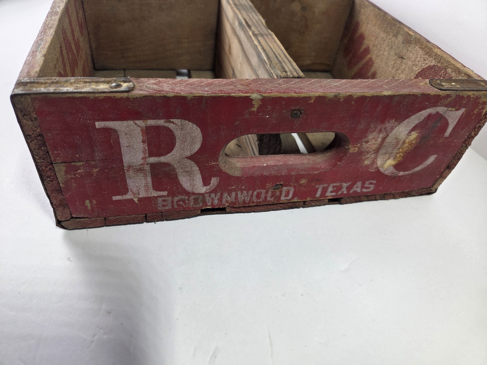 Vintage Royal Crown Cola Wooden Crate – Temple Texas – Original RC Soda Case