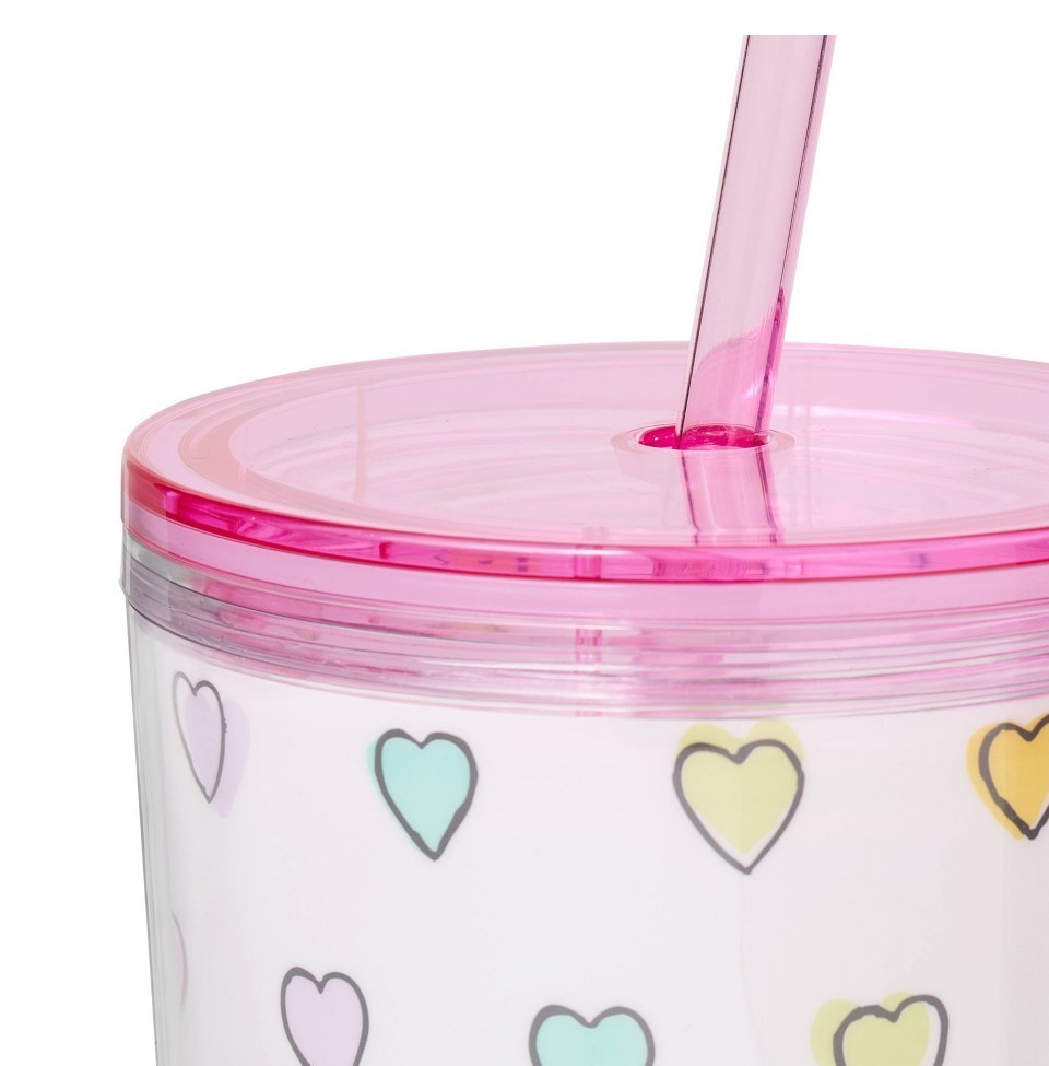 Roller Rabbit Target 24oz Vacation Tritan Hydration Tumbler Cup Disco Hearts