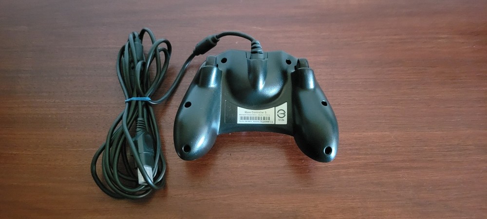 Original Xbox OEM S Type Black Controller With Breakaway Cable