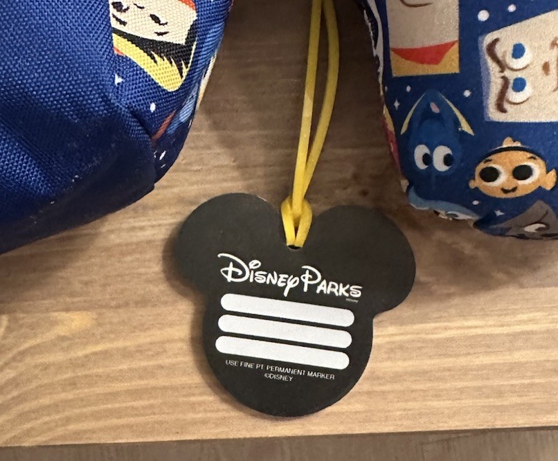 Disneyland Pixar Fest Tote Bag & Character Neck Pillow Set w/ Mickey Luggage Tag