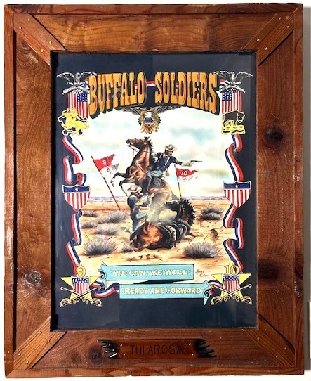 BUFFALO SOLDIERS "BATTLE OF TULAROSA" COMMEMORATIVE POSTER- FRAMED 30" x 24"