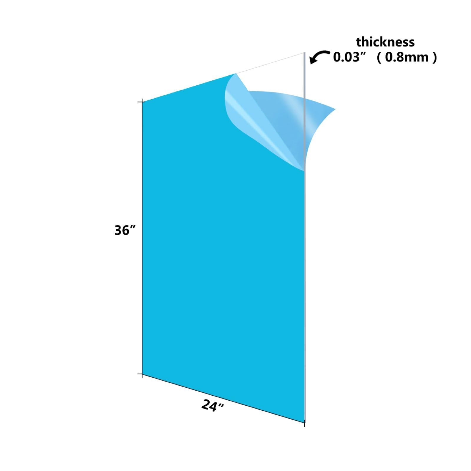 24x36 Inch Plexiglass Panels/Plastic Sheet (2Pack, 0.03" Thick) - Shatterproo...